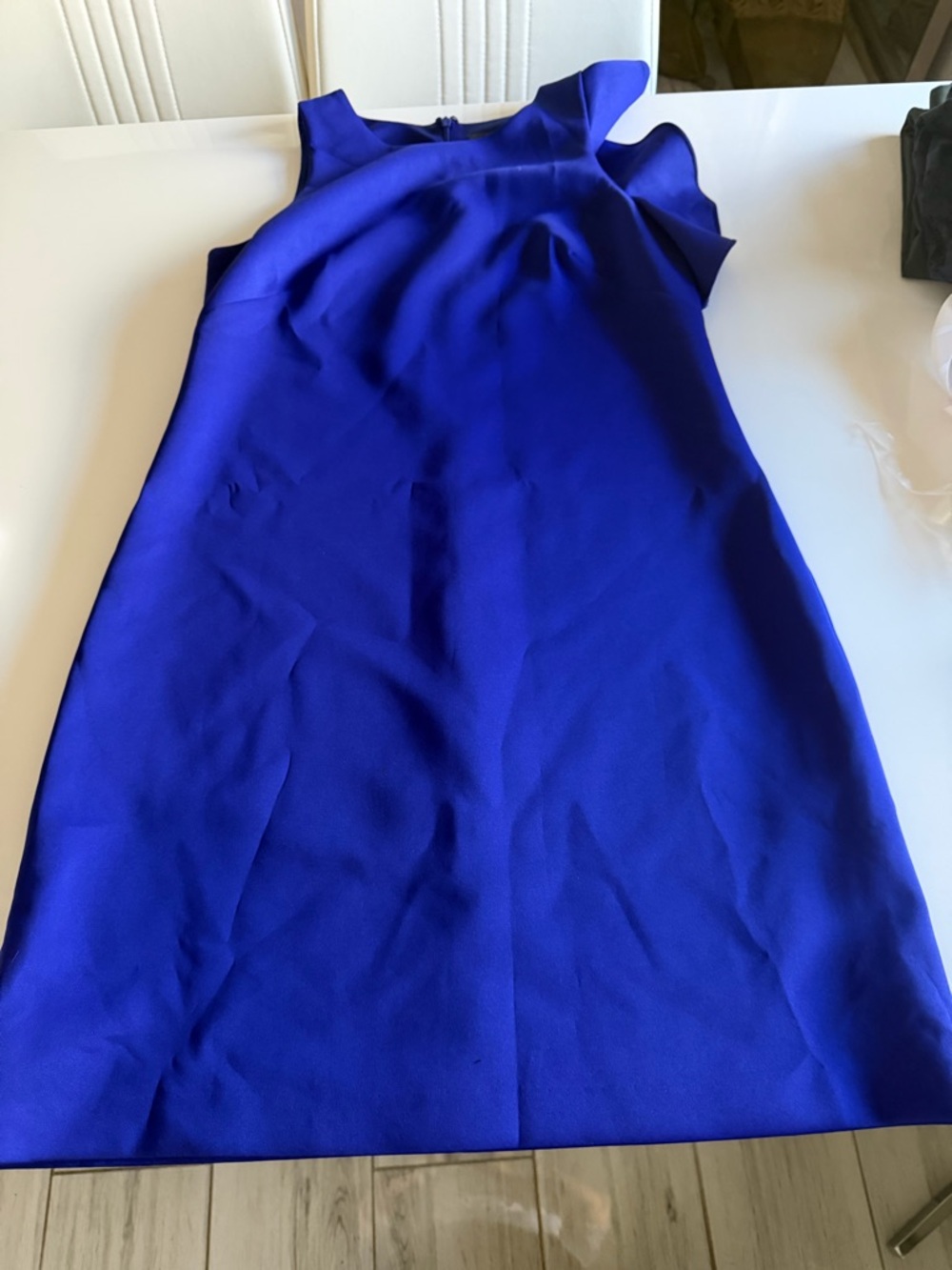 Vince Camuto Cobalt One-Shoulder Ruffle Sheath Dress